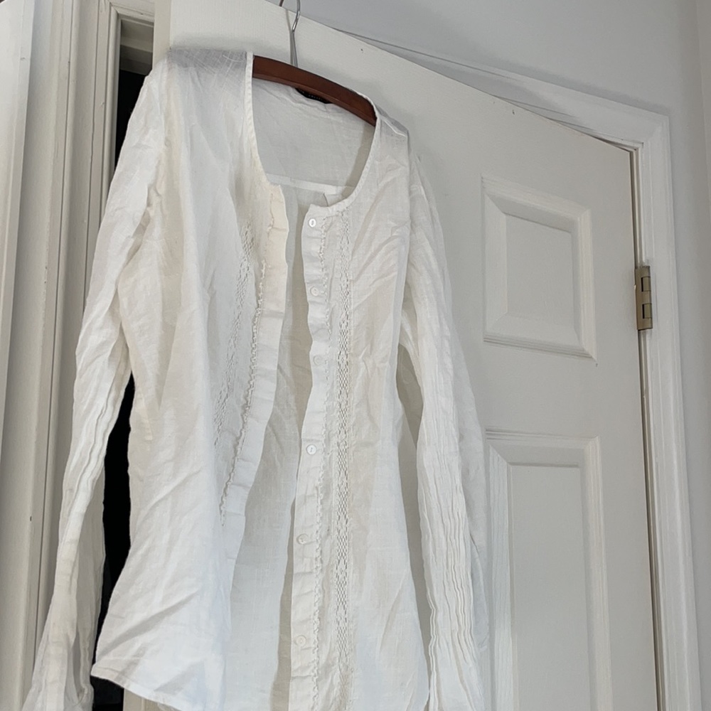 Zara white blouse, so soft!